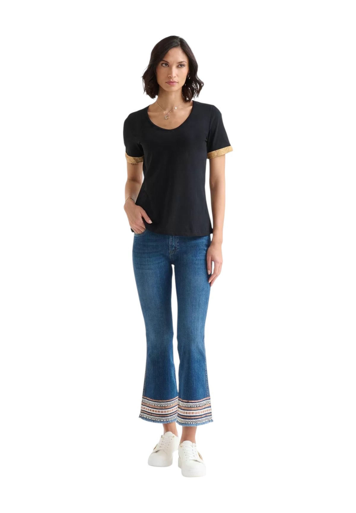 T-Shirt A Maniche Corte 0748 Nero