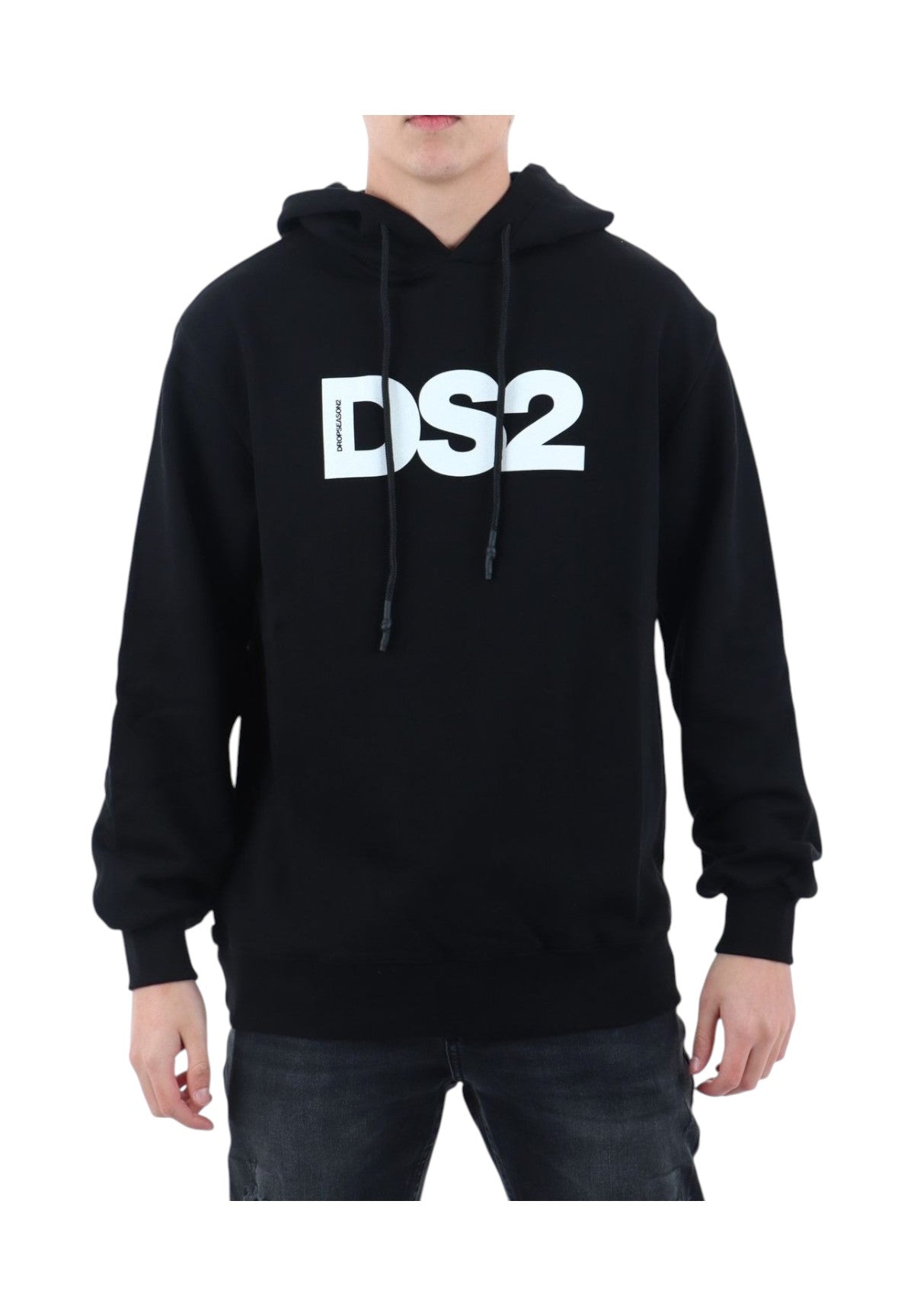 Felpa Pullover Con Cappuccio Ss25293 Nero