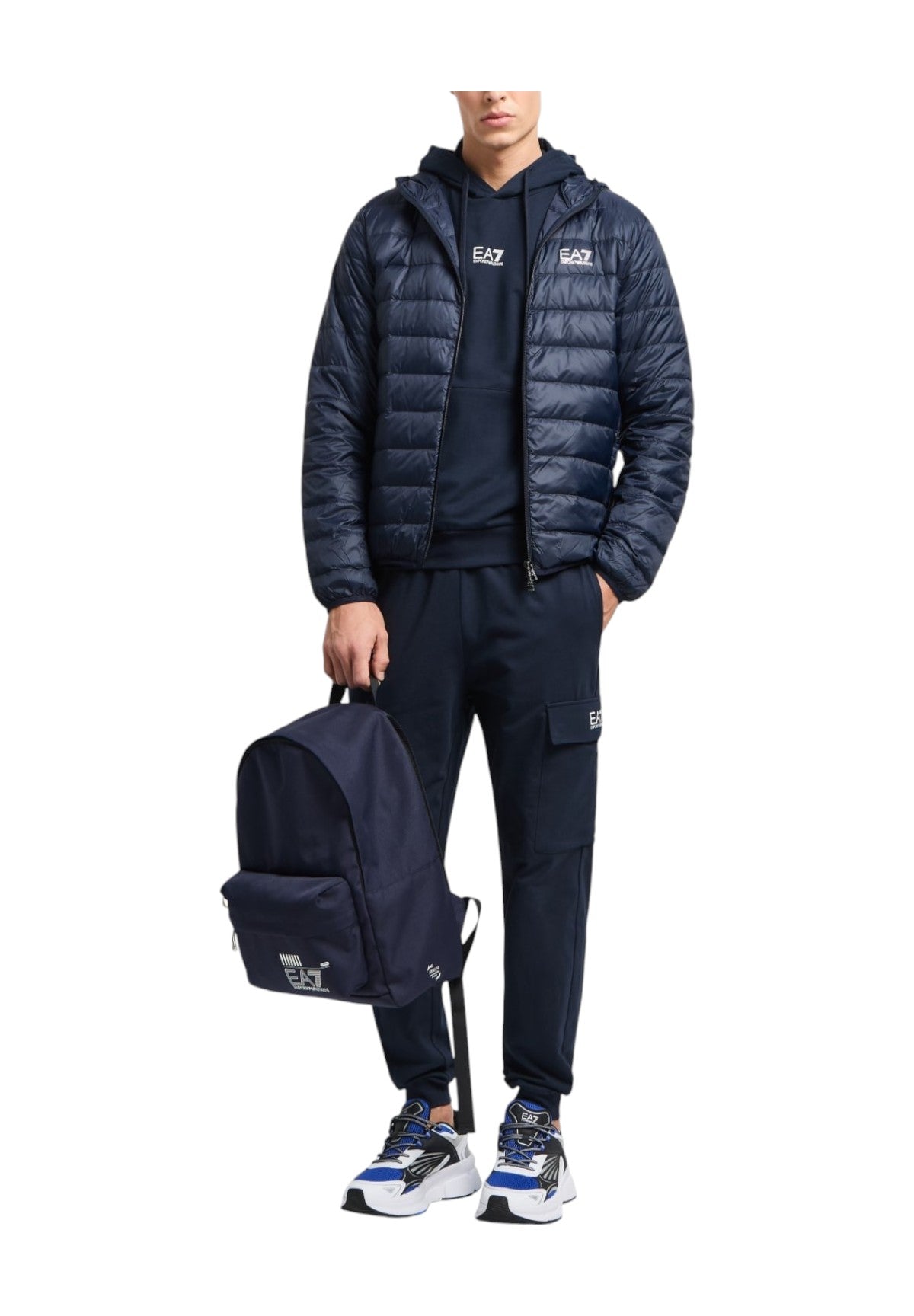 Felpa Pullover Con Cappuccio 8npm32 Armani Blue