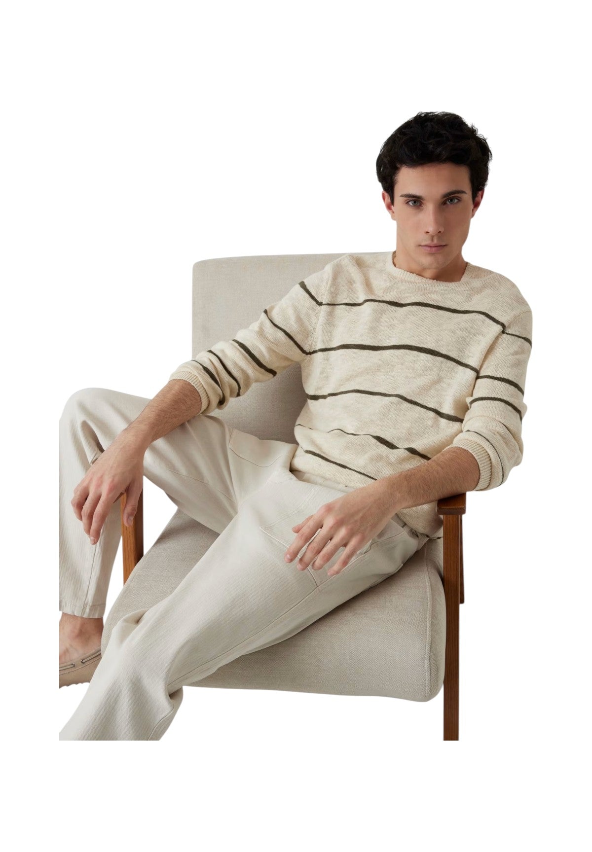 Maglione Girocollo M5gr14 Quicksand Olive Irre