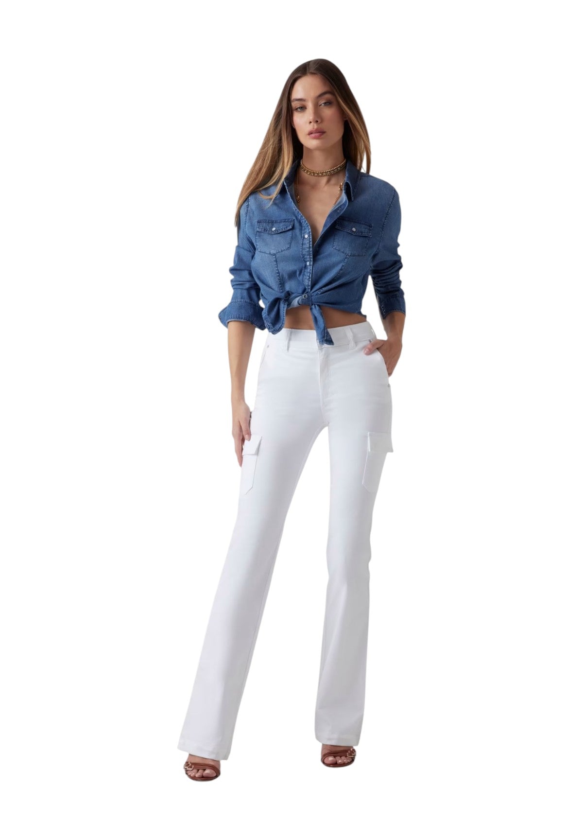 Pantaloni Cargo W5ga1b Pure White