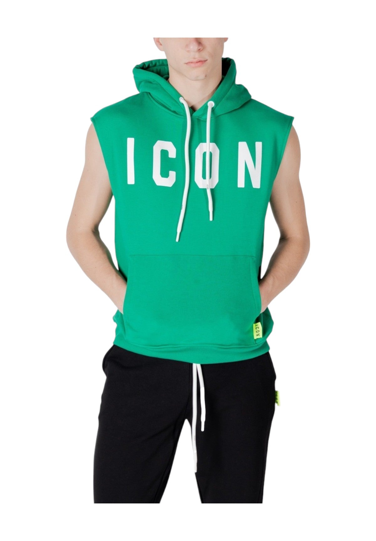 Felpa Pullover Con Cappuccio Icus2s5f020 Verde