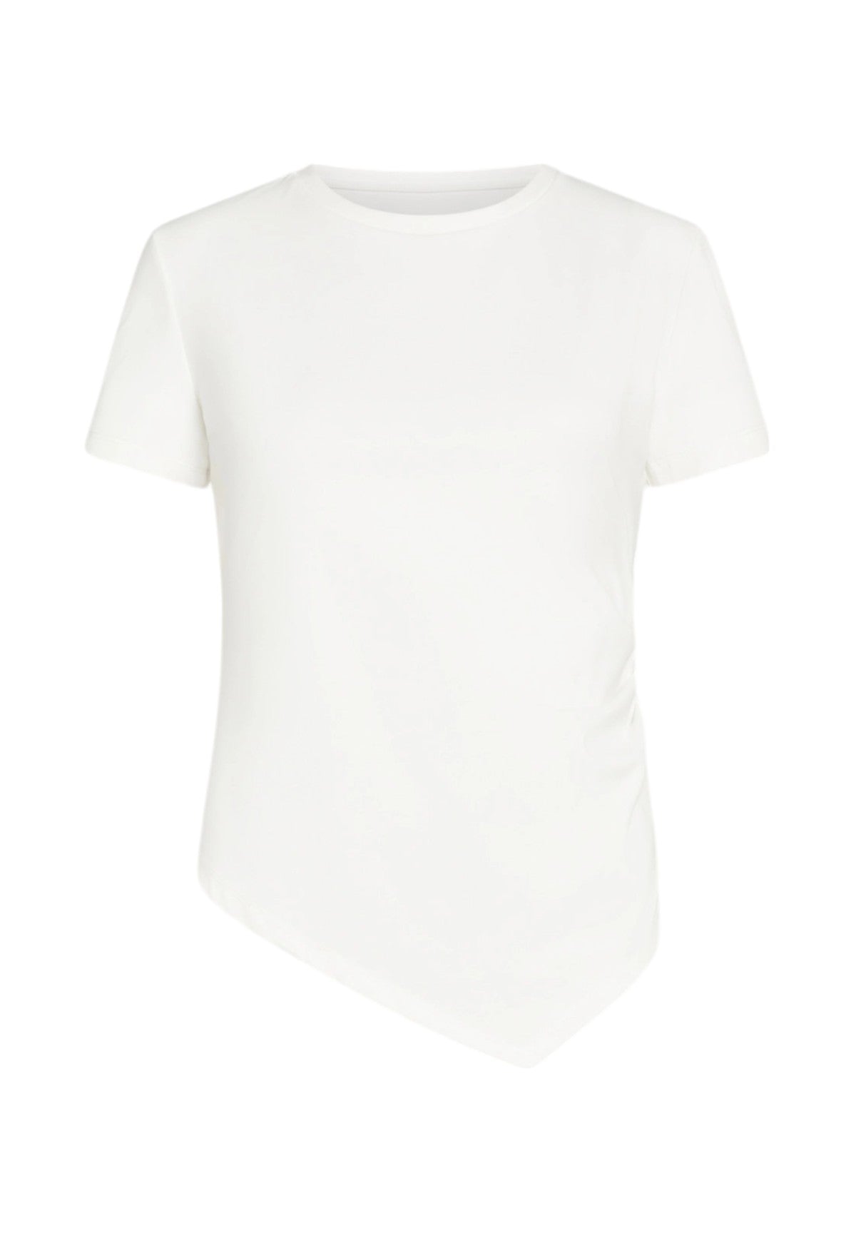 T-Shirt A Maniche Corte Curvato Bianco