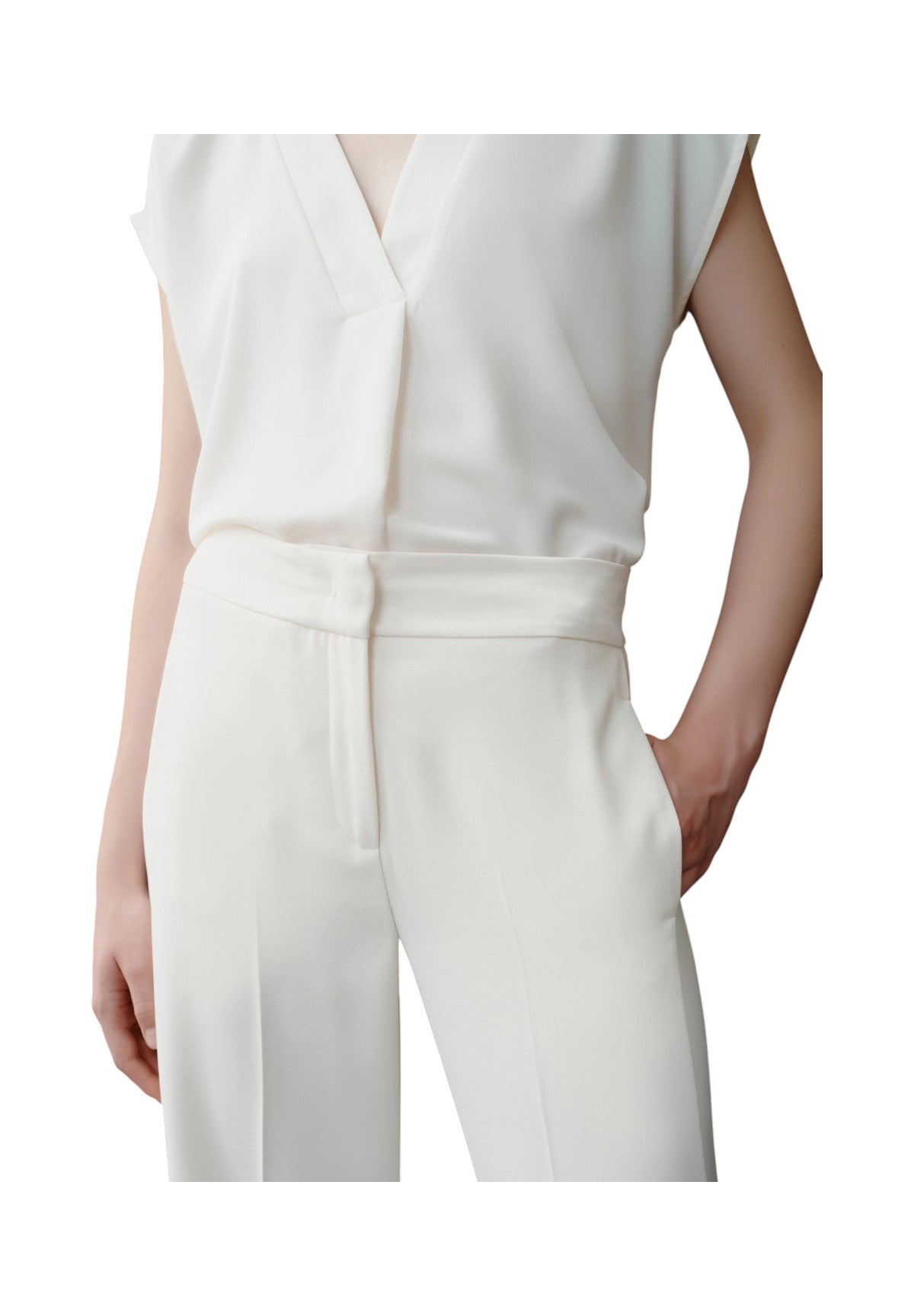 Pantaloni Grace Bianco Lana