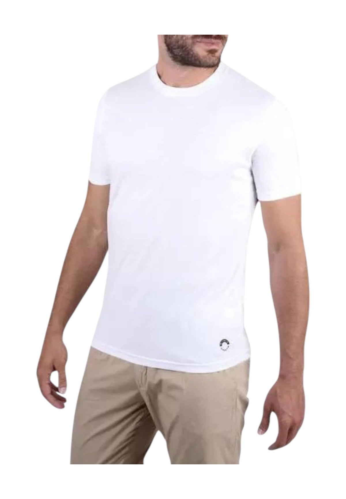 T-Shirt A Maniche Corte Mk11013 Bianco