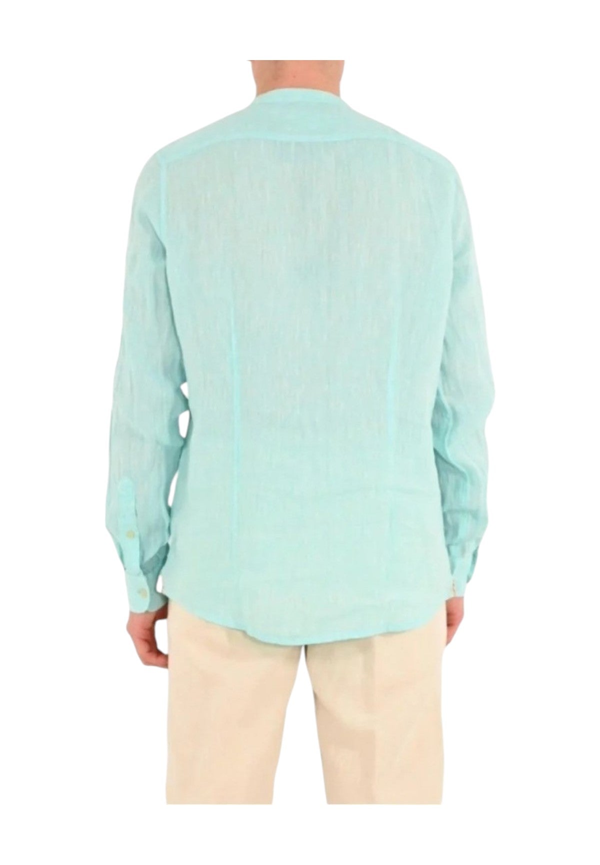 Camicia Coreana Mk13002 Verde Acqua