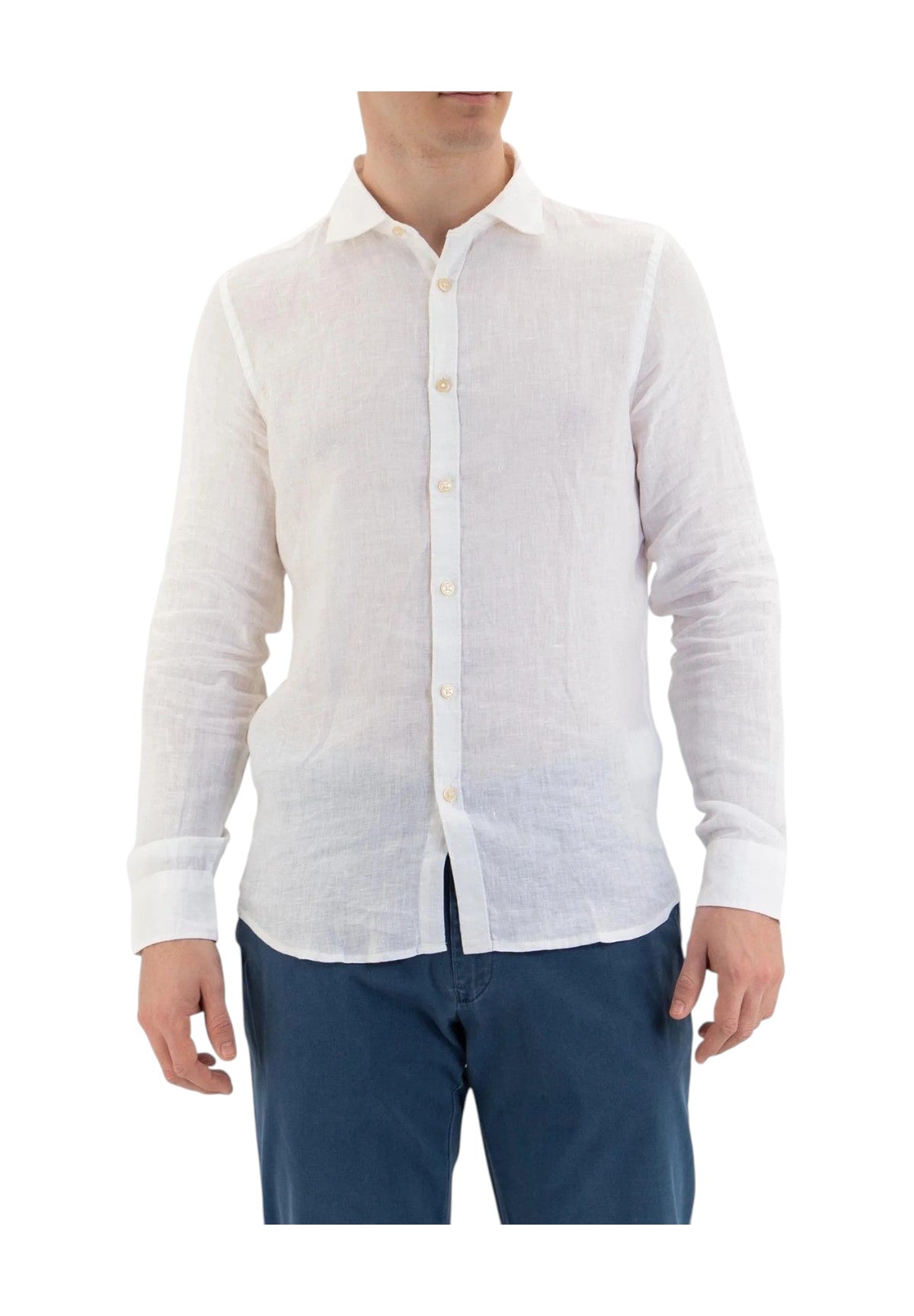 Camicia A Maniche Lunghe Mk13003 Bianco