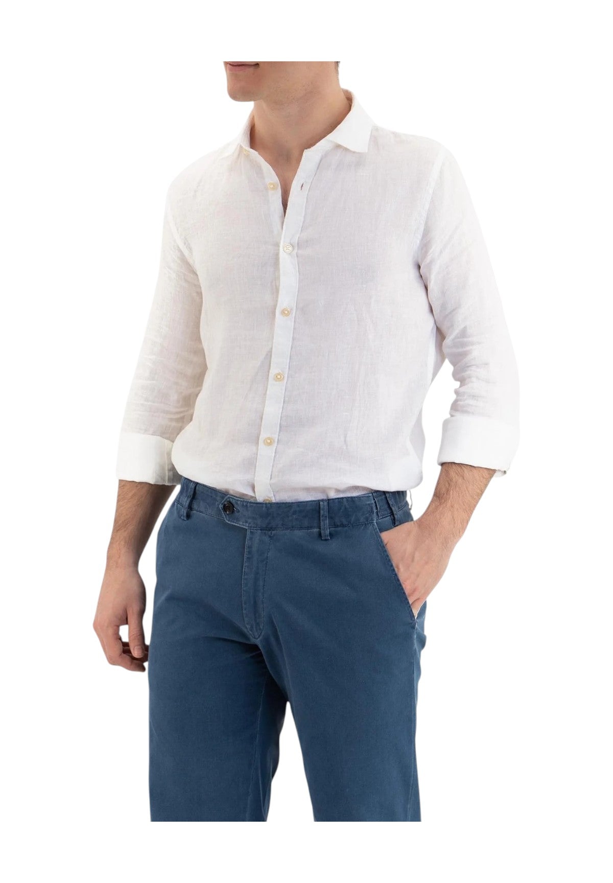 Camicia A Maniche Lunghe Mk13003 Bianco
