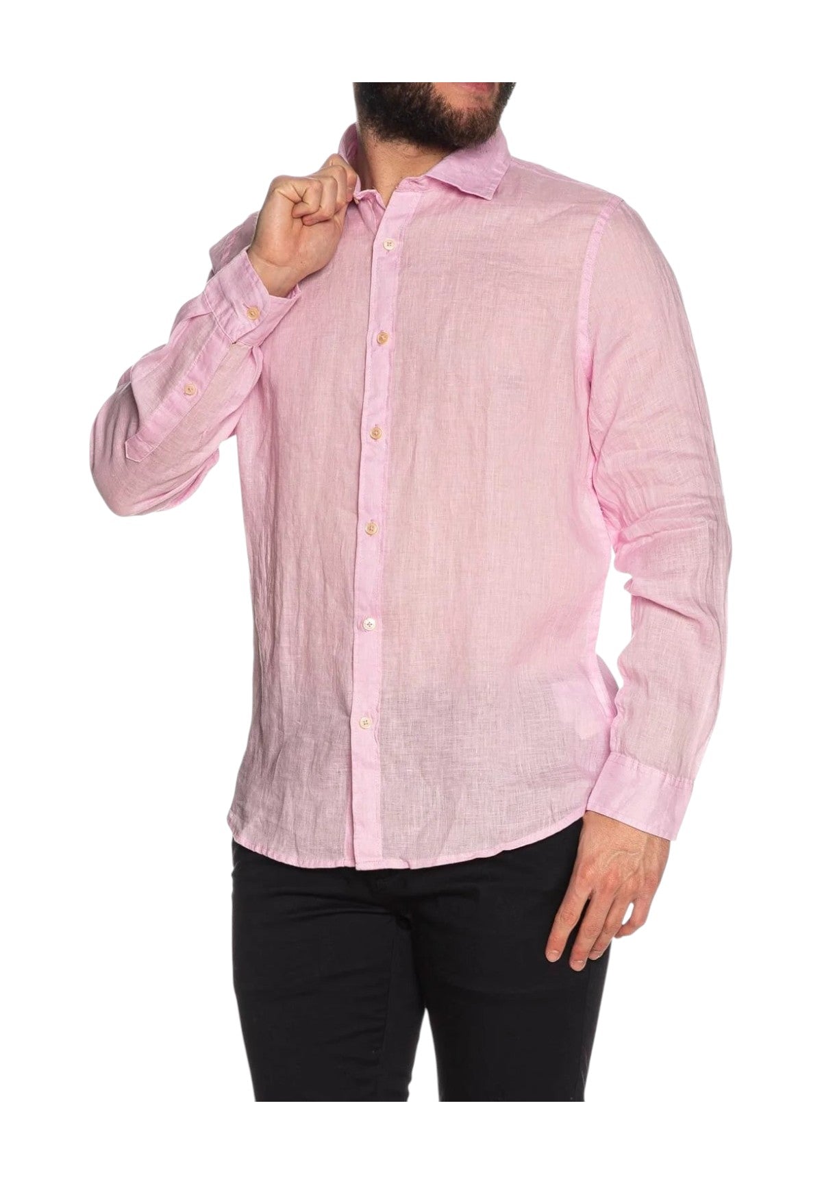 Camicia A Maniche Lunghe Mk13003 Rosa