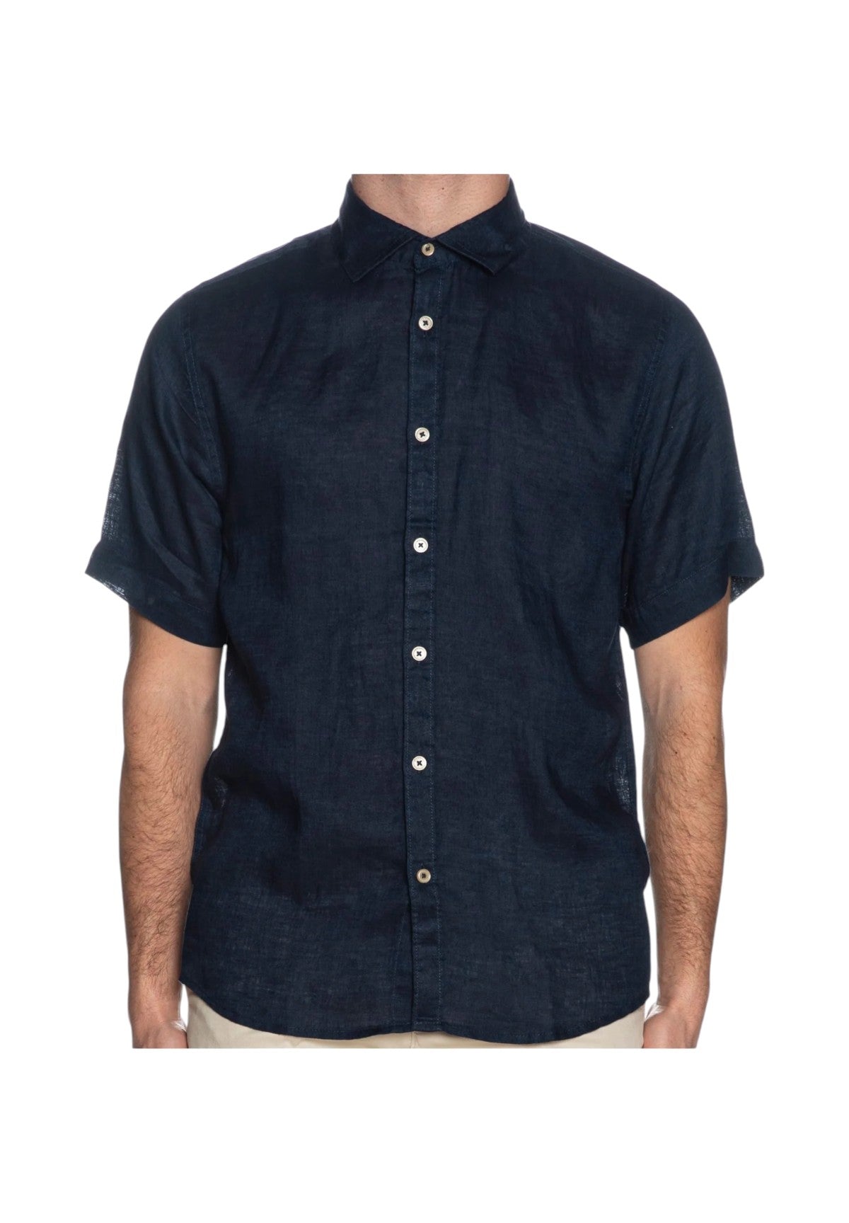 Camicia A Maniche Corte Mk13005 Blue