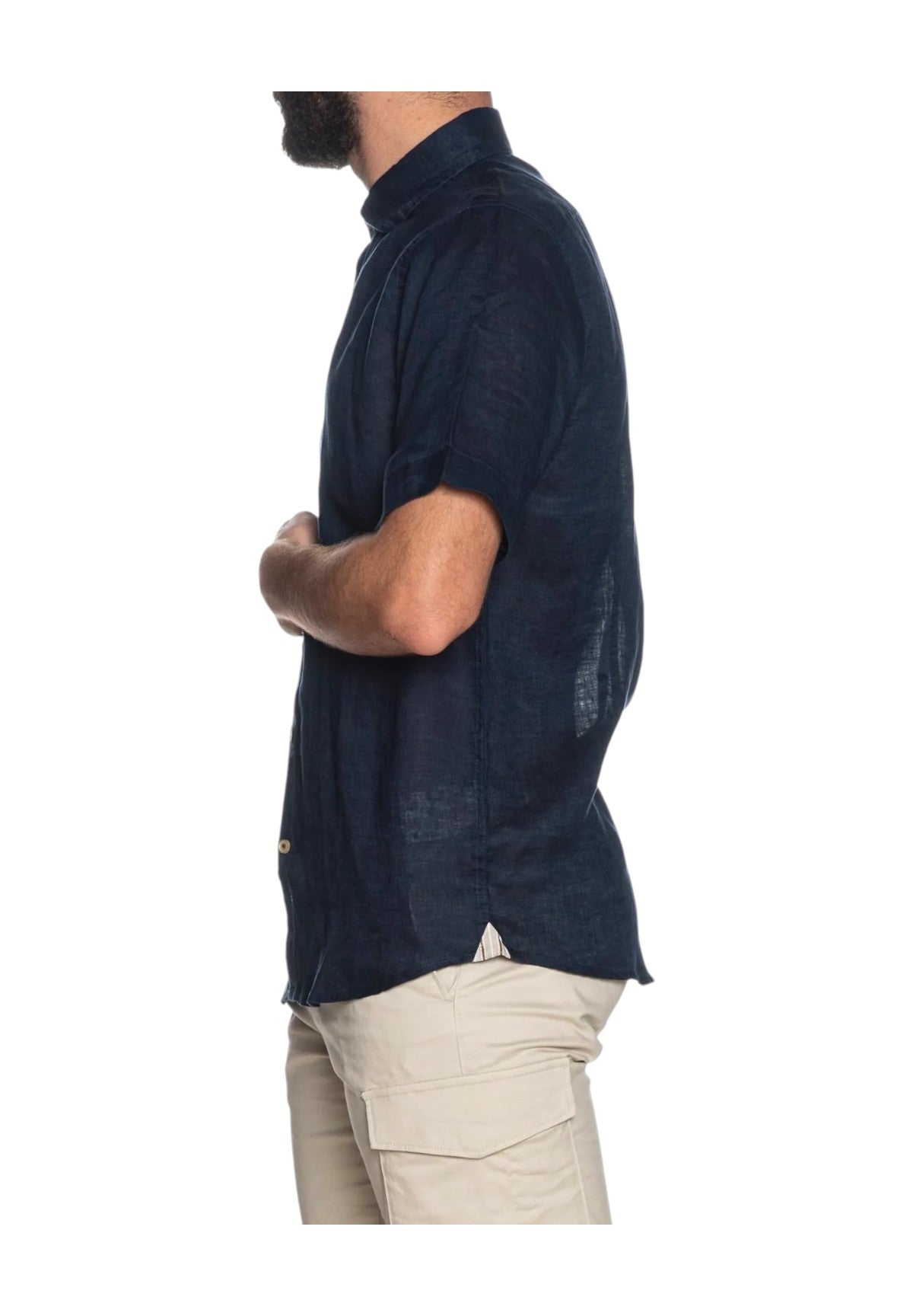 Camicia A Maniche Corte Mk13005 Blue