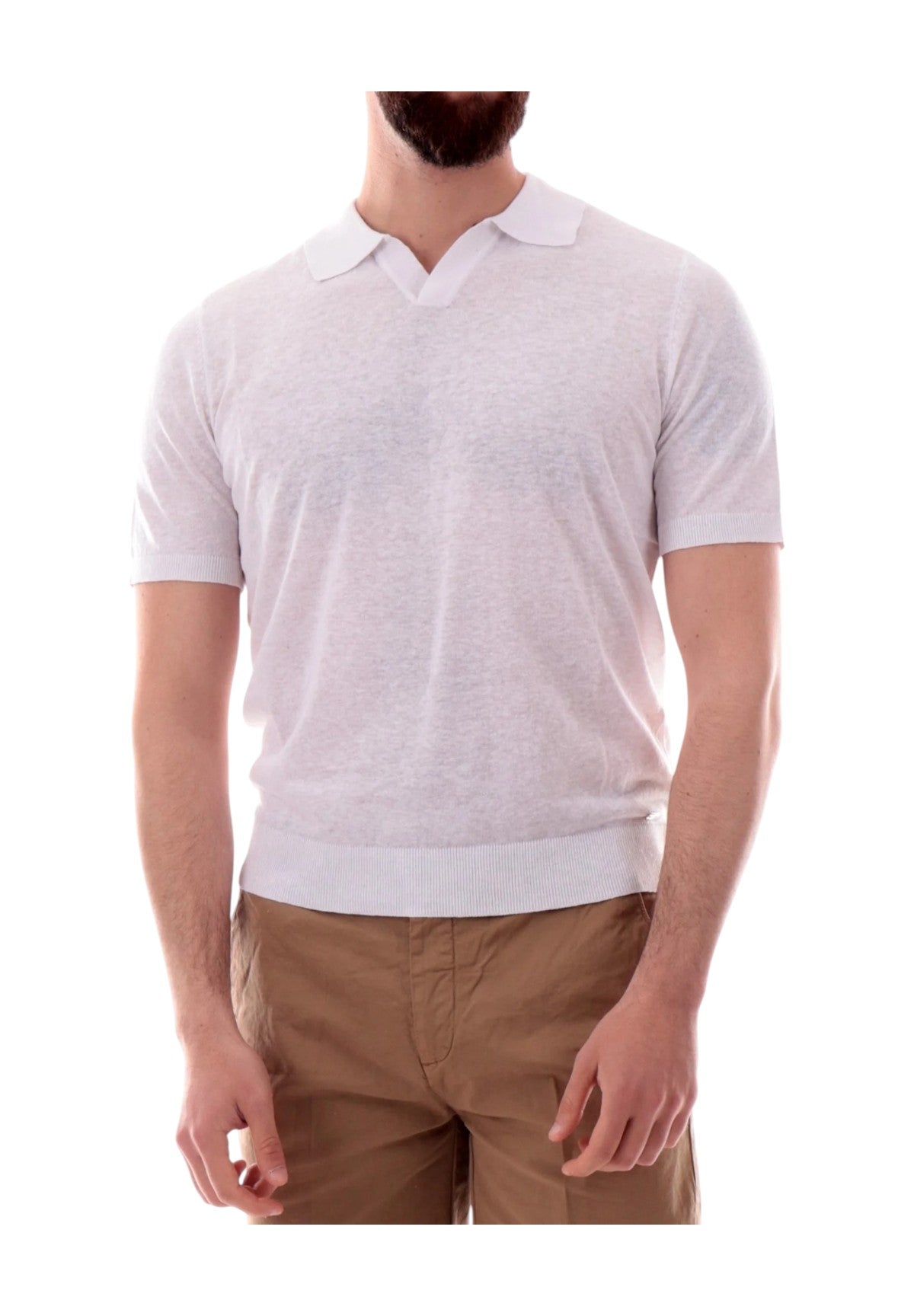 Polo Collo Derby Mk890016 Bianco