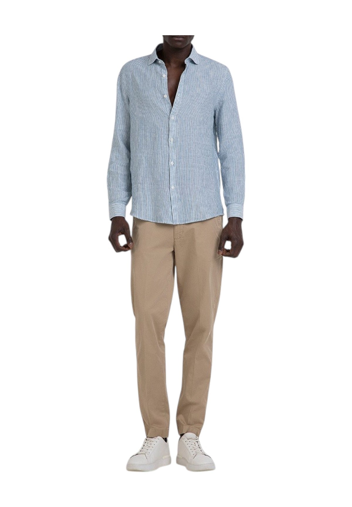 Camicia A Maniche Lunghe Mk893062 Blue