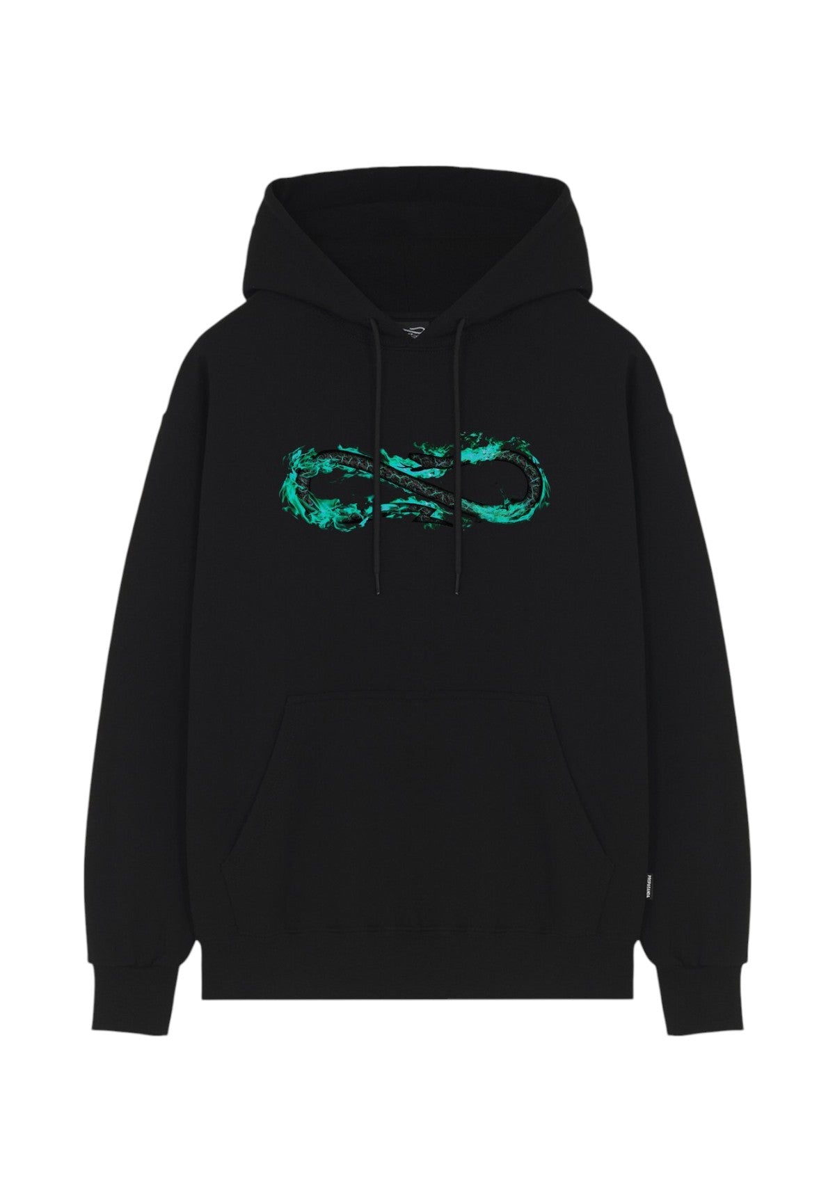 Felpa Pullover con Cappuccio Felpa Logo Fire 25SSPRFE331 Nero