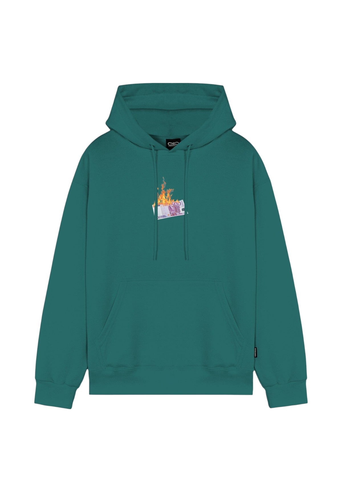 Felpa Pullover con Cappuccio Felpa Happiness 25SSPRFE373 Petrolio