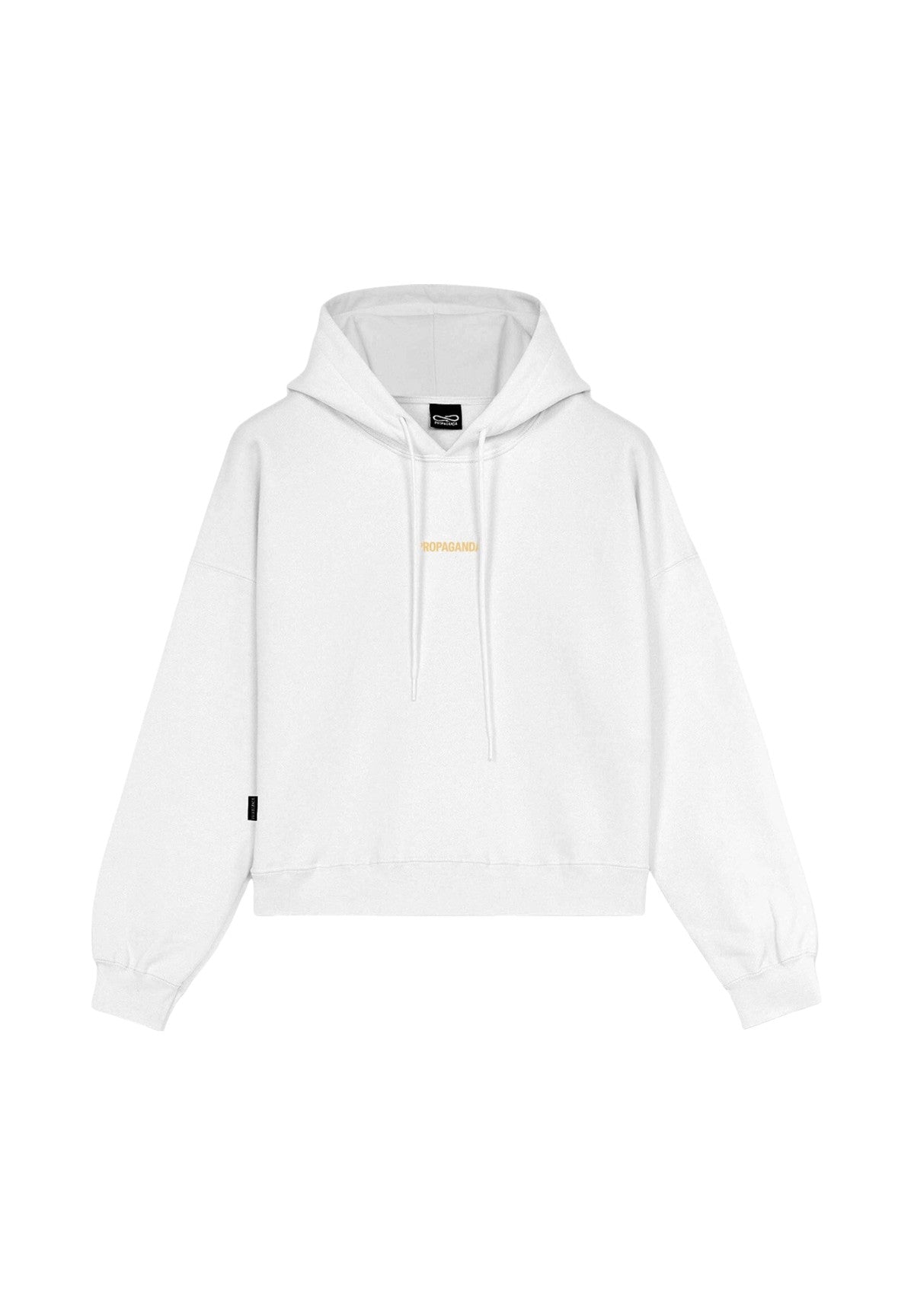 Felpa Pullover con Cappuccio Crop Hoodie Ribs Women 25SSPRFE404 Bianco