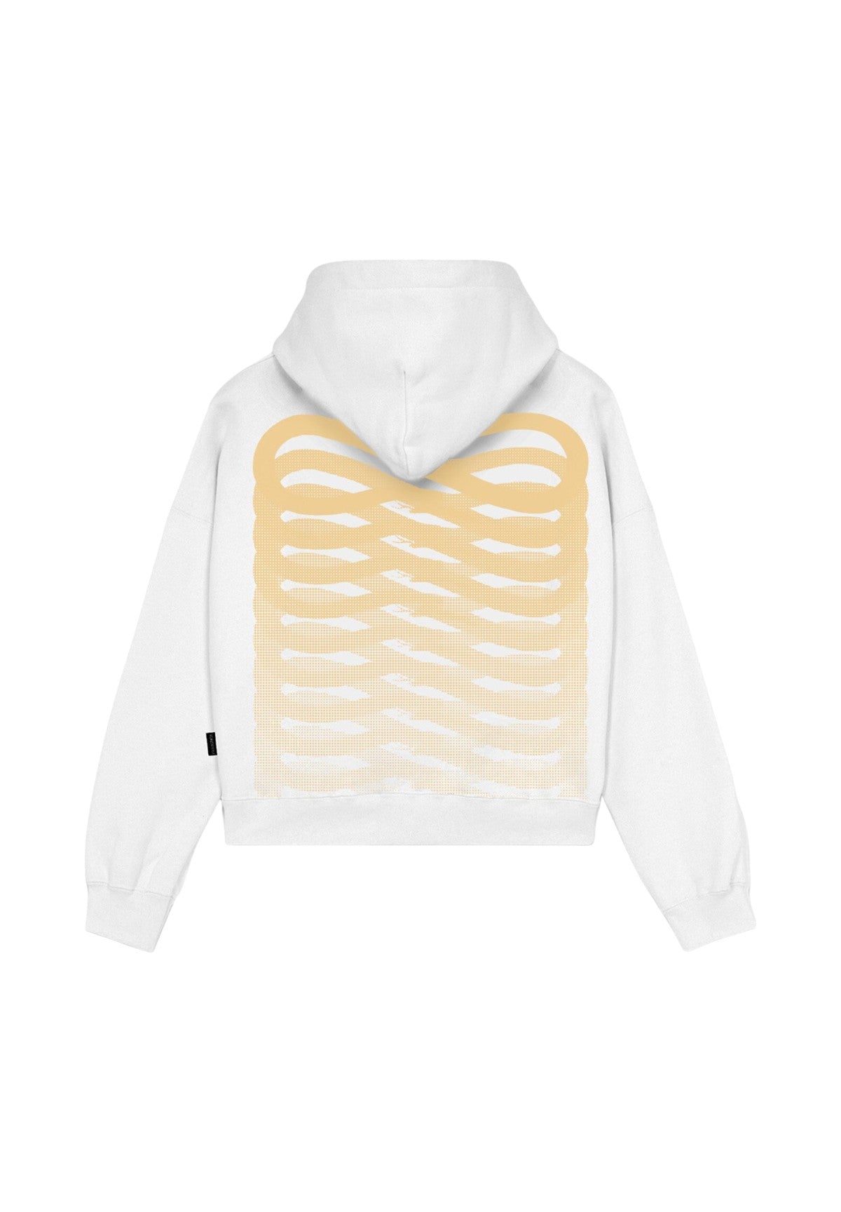 Felpa Pullover con Cappuccio Crop Hoodie Ribs Women 25SSPRFE404 Bianco