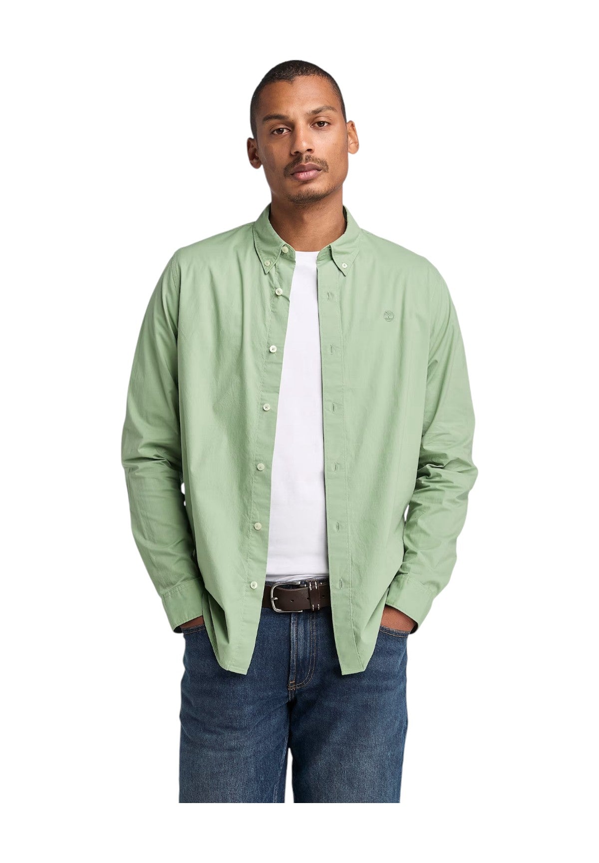 Camicia A Maniche Lunghe Tb0a6grh Pro Green Bay