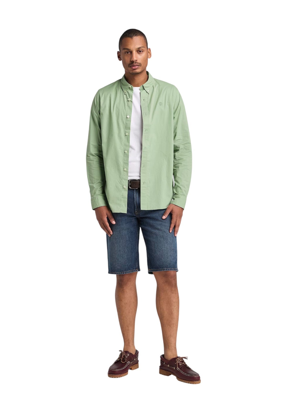 Camicia A Maniche Lunghe Tb0a6grh Pro Green Bay