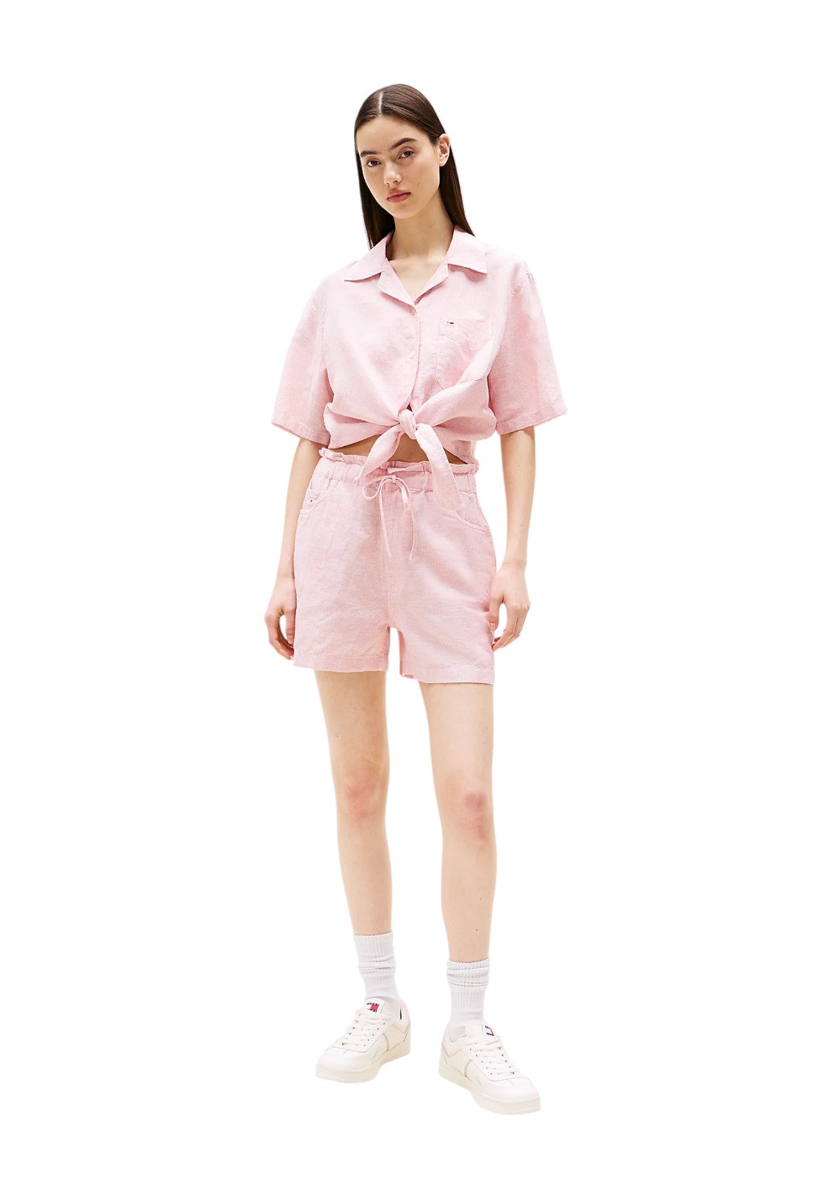 Camicia A Maniche Corte Dw0dw20286 Precious Pink, Stripe