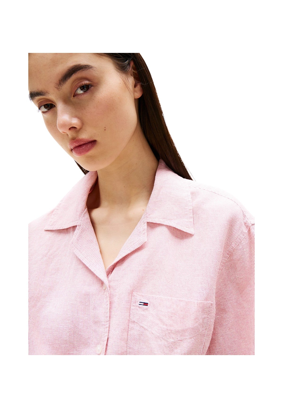 Camicia A Maniche Corte Dw0dw20286 Precious Pink, Stripe
