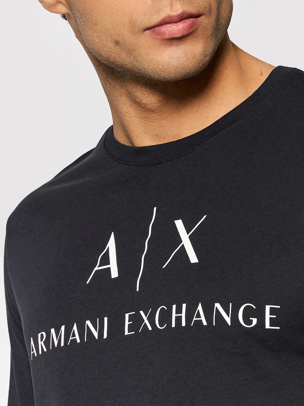 T-shirt a Maniche Lunghe 8NZTCH Navy