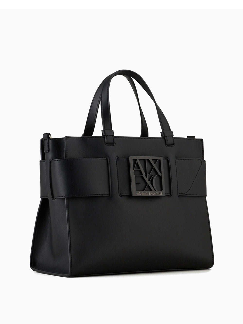 Borsa Shopper Tote bag grande con doppi manici e tracolla 942689 Black