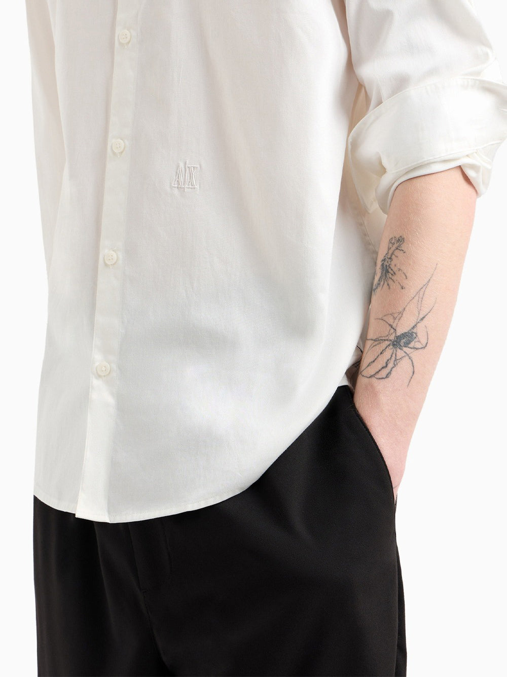 Camicia a Maniche Lunghe Regular fit cotton shirt XM000339 Off White