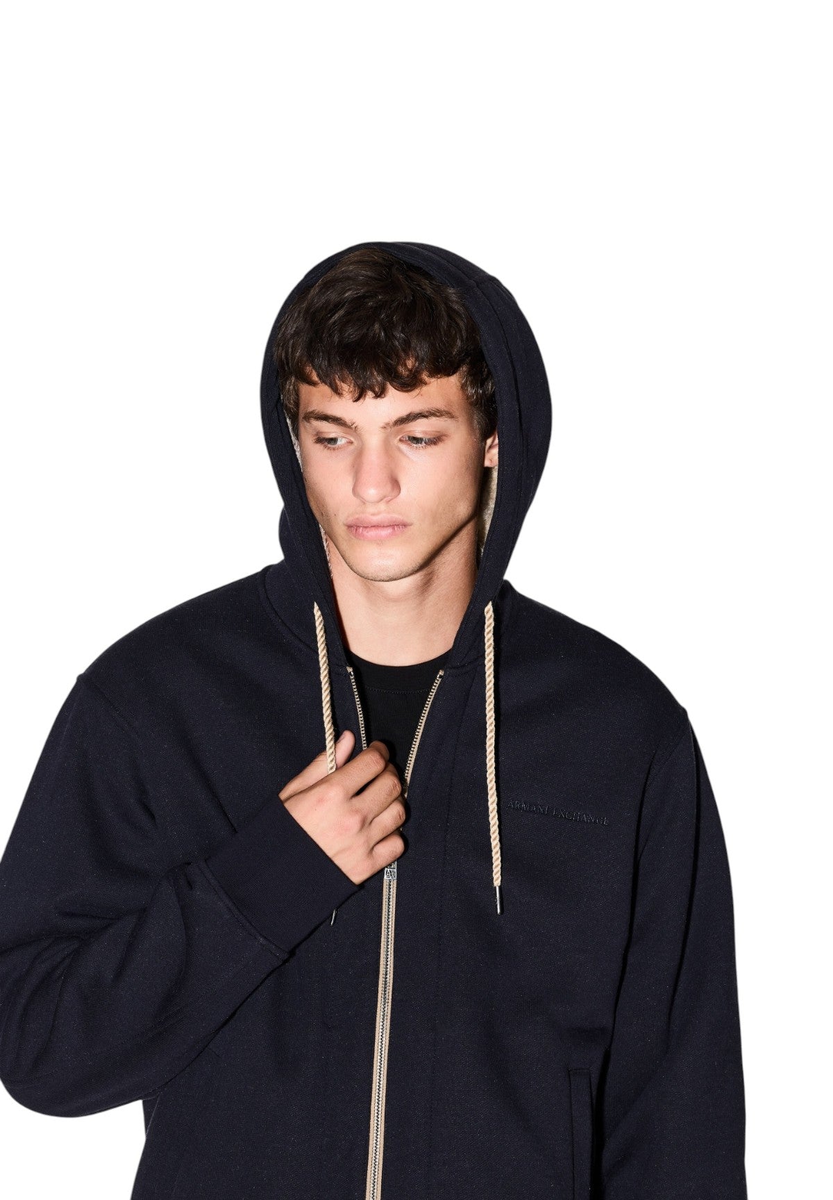 Felpa Full-Zip con Cappuccio XM001026 Deep Navy