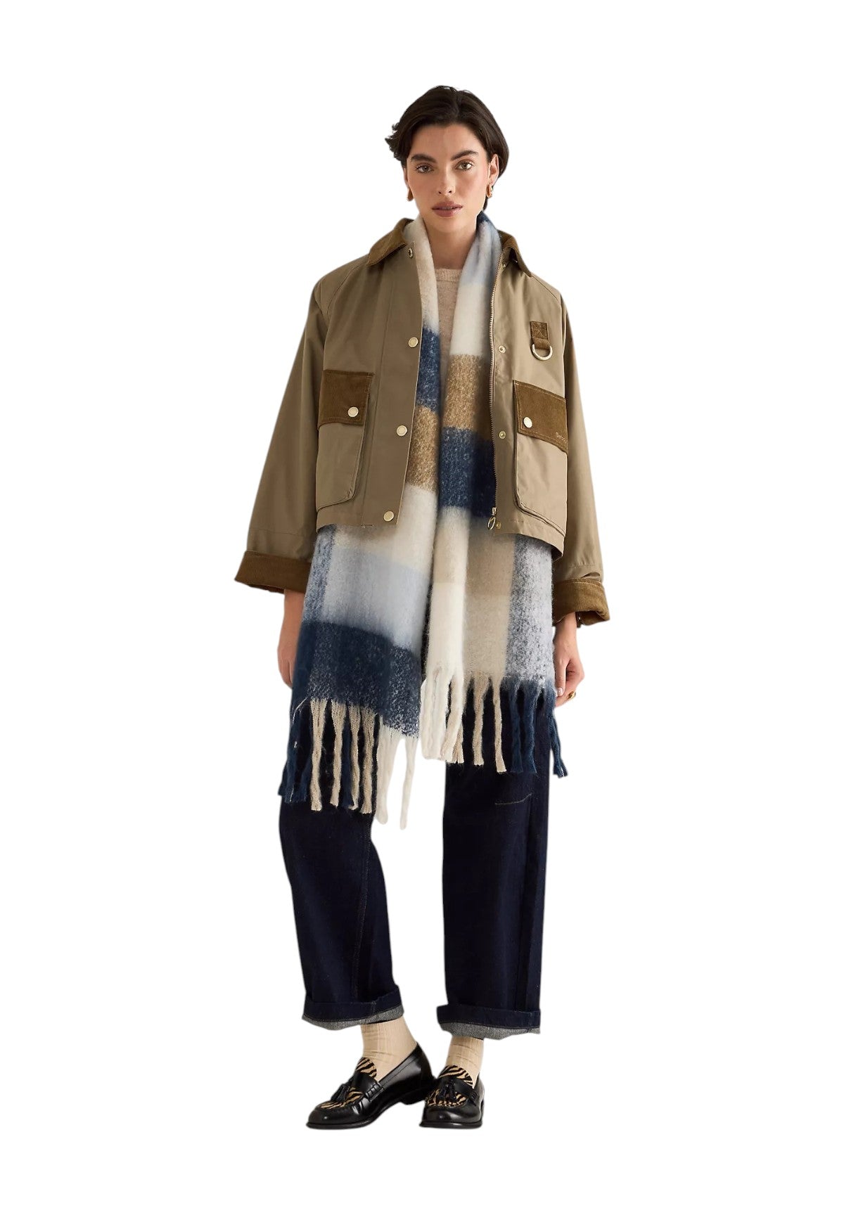 Giubbotto Phoebe Casual LCA0371 Military Brown, Navy