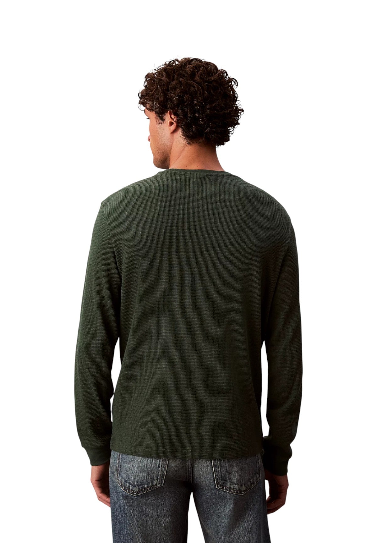 T-shirt a Maniche Lunghe Waffle Badge Crew LV040EM217 Sycamore