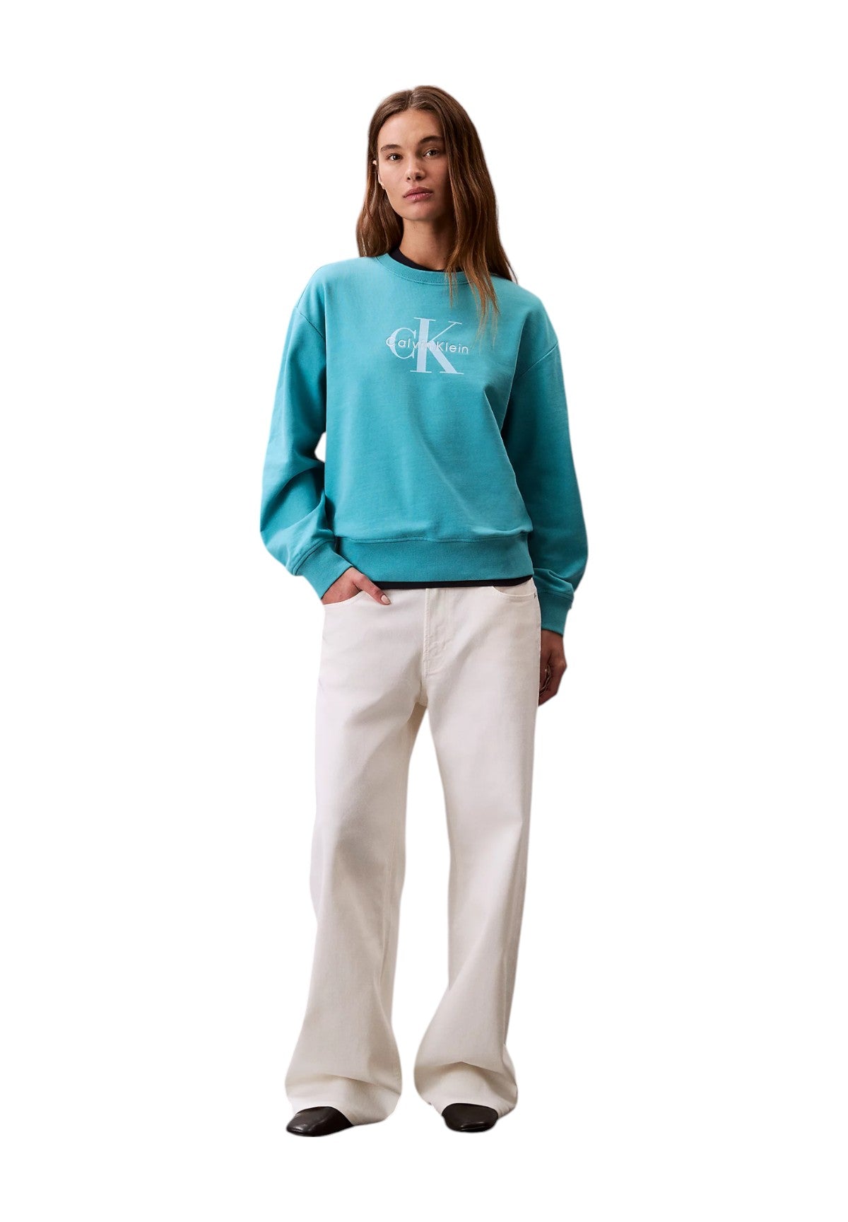 Felpa Girocollo Lv047b234g Tuscan Teal