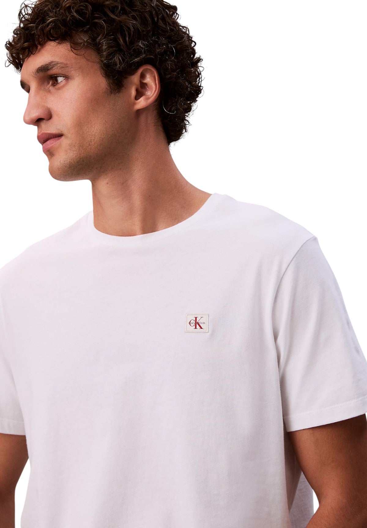 T-shirt a Maniche Corte Ss Badge 30S Jersey LV04RC272G Bright White