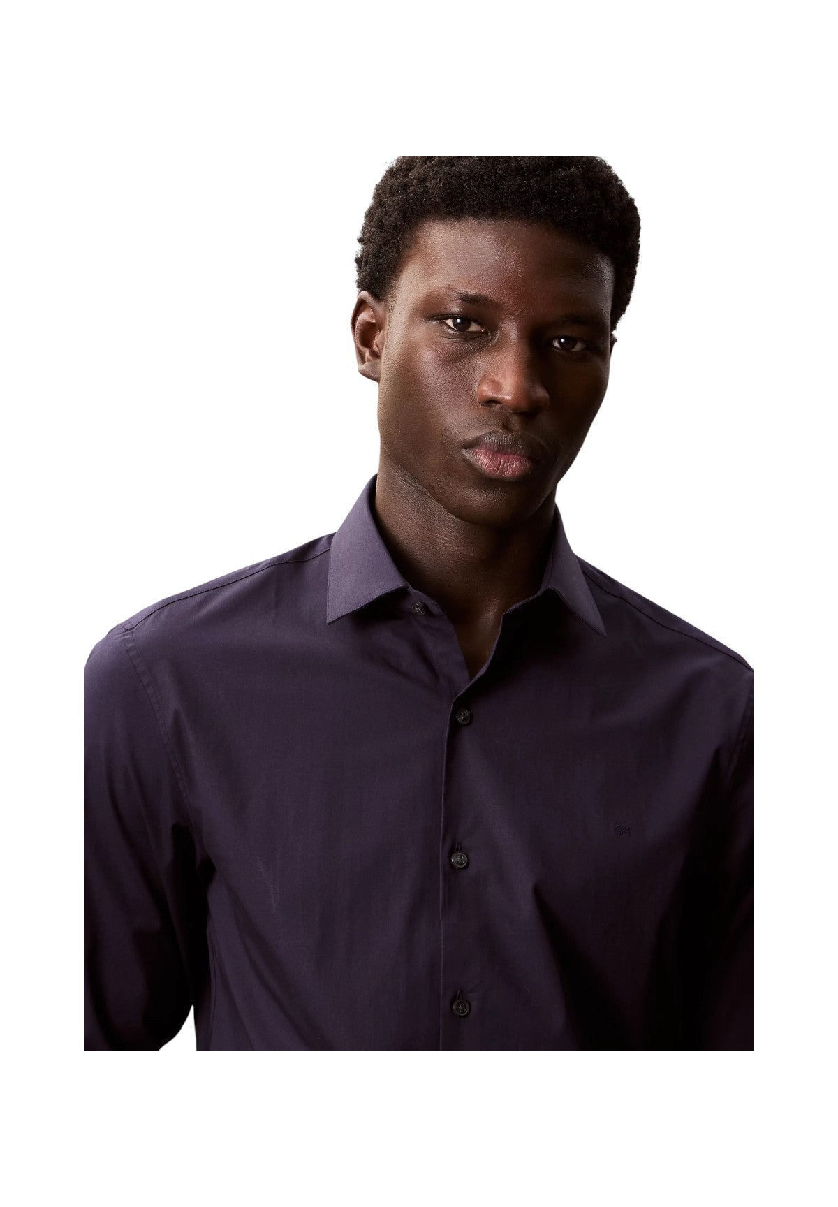 Camicia a Maniche Lunghe Slim Essential Poplin LV019EU000 Night Sky