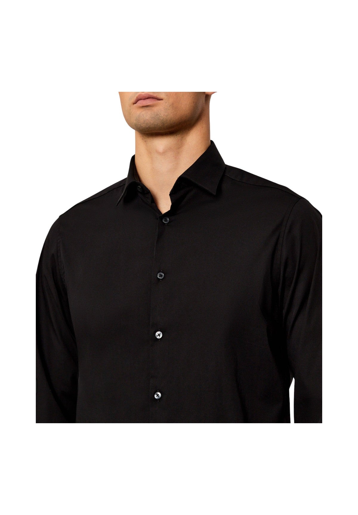 Camicia a Maniche Lunghe Essential Poplin LV019EU001 Black