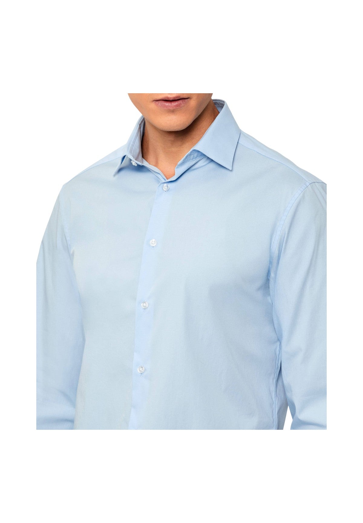 Camicia a Maniche Lunghe Essential Poplin LV019EU001 Calm Blue