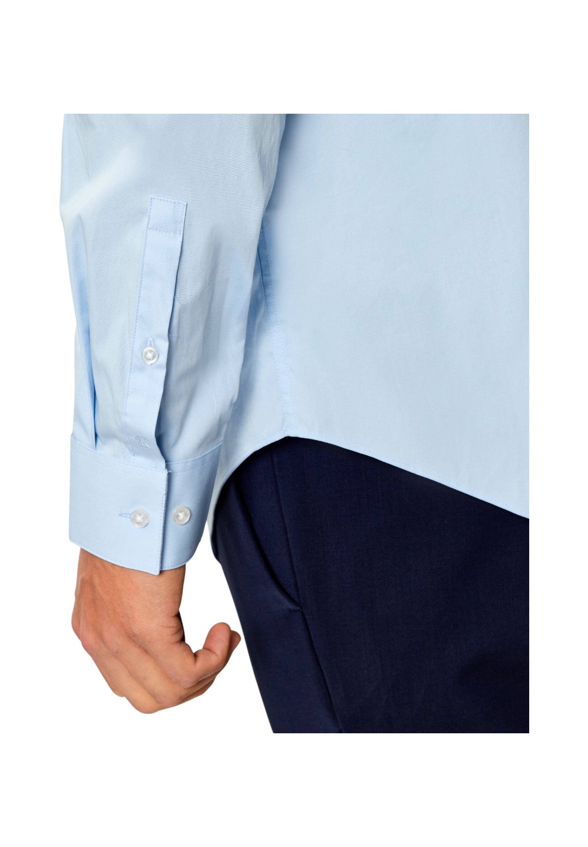 Camicia a Maniche Lunghe Essential Poplin LV019EU001 Calm Blue