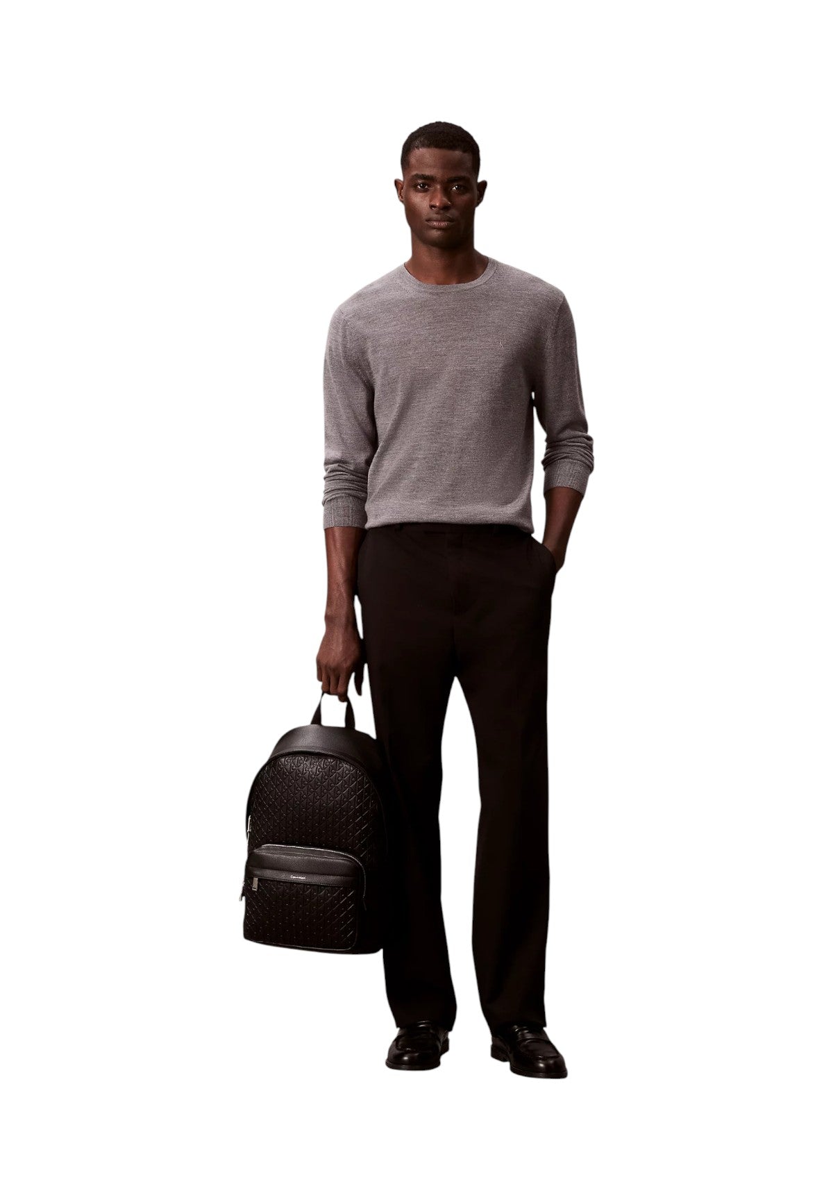 Zaino Emblem Aop Emboss Round Backpack LV04D3202G Black