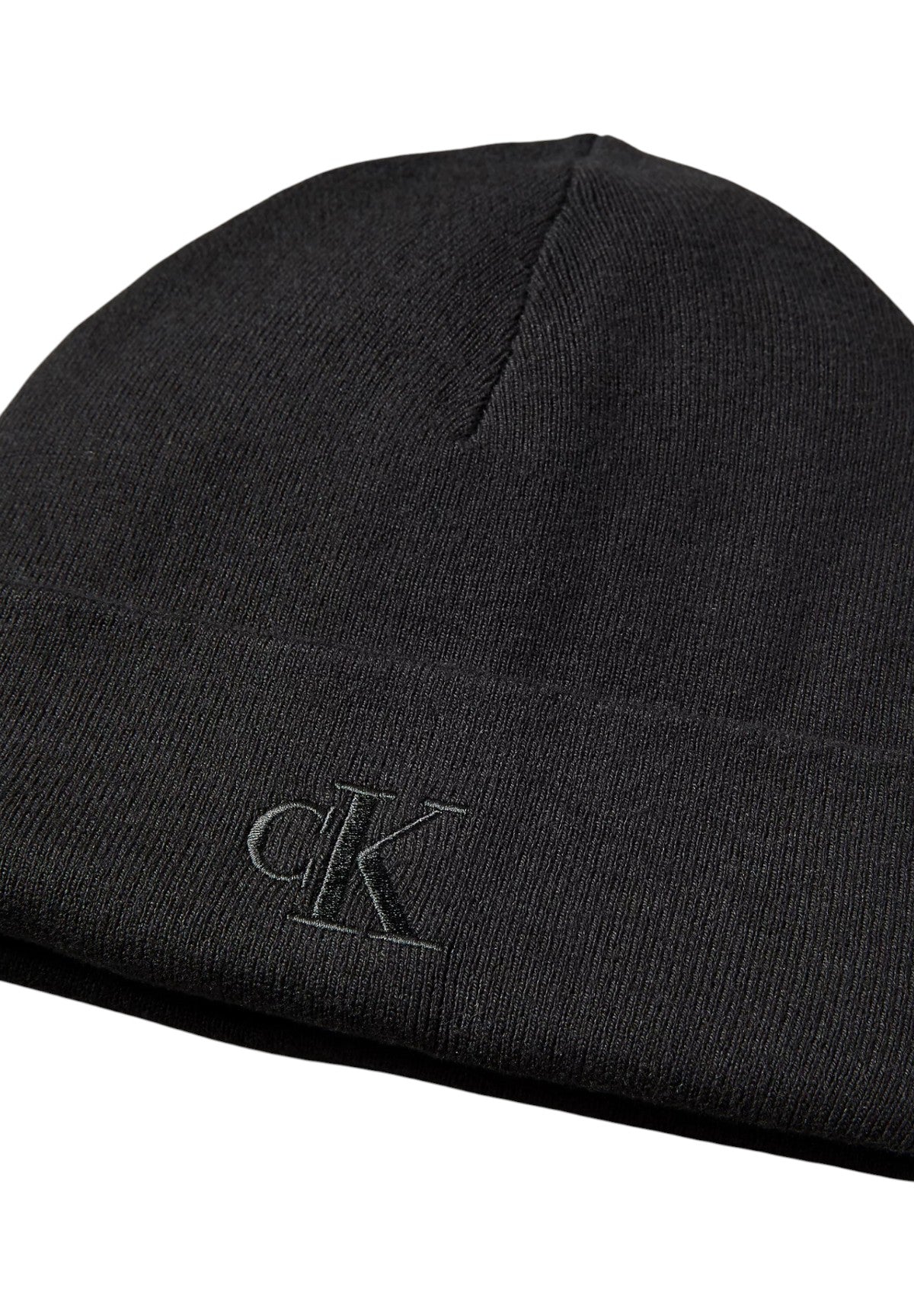 Cappello Ck Fine Rib Beanie LV04D8020G Black