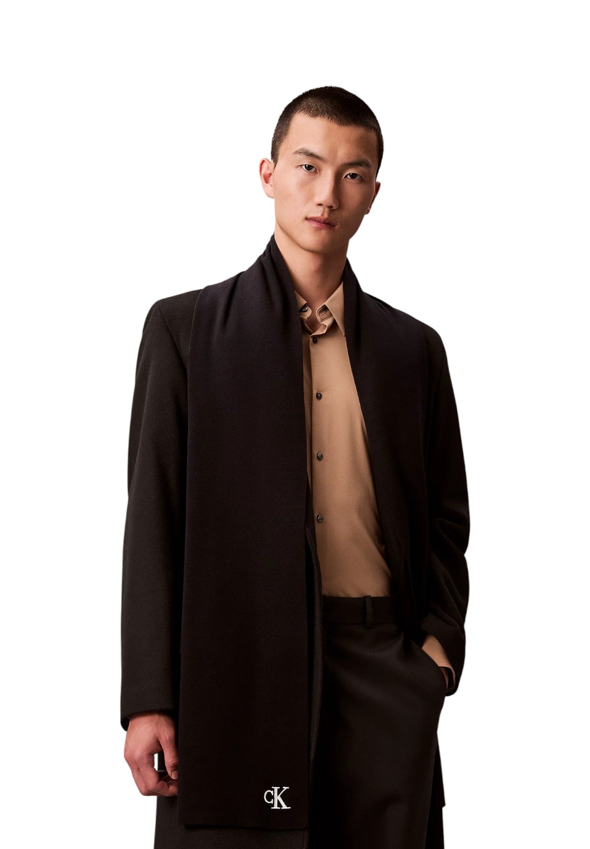 Sciarpa Ck Fine Rib Scarf LV04D8021G Black