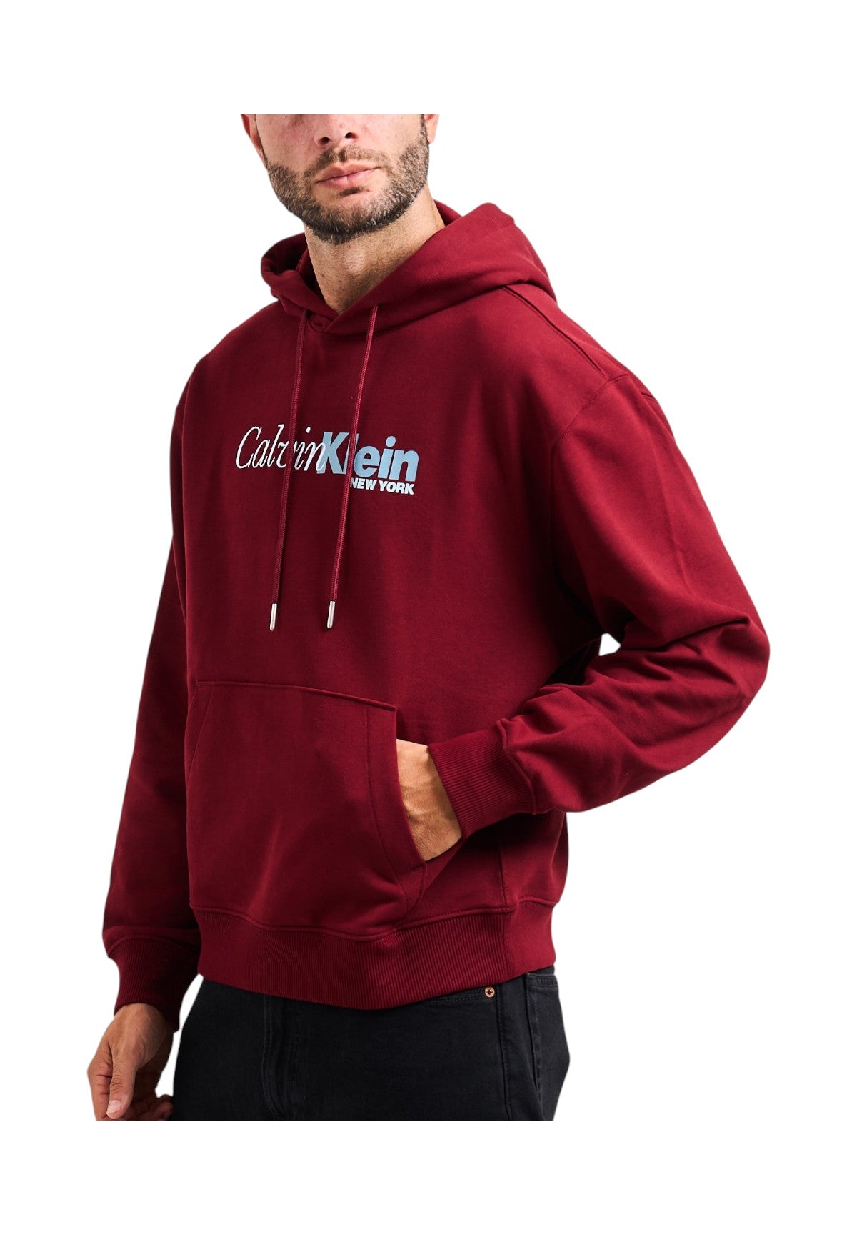 Felpa Pullover con Cappuccio Terry Cursi LV04LD241G Renaissance Red