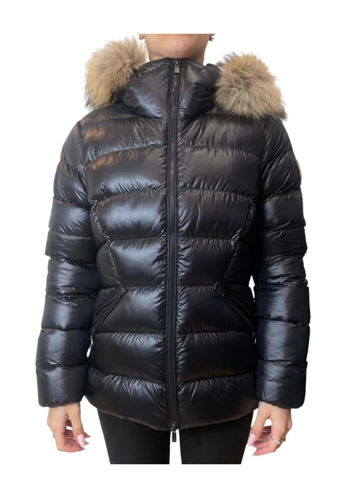 Piumino Pesante RANGI REAL FUR Jet Black