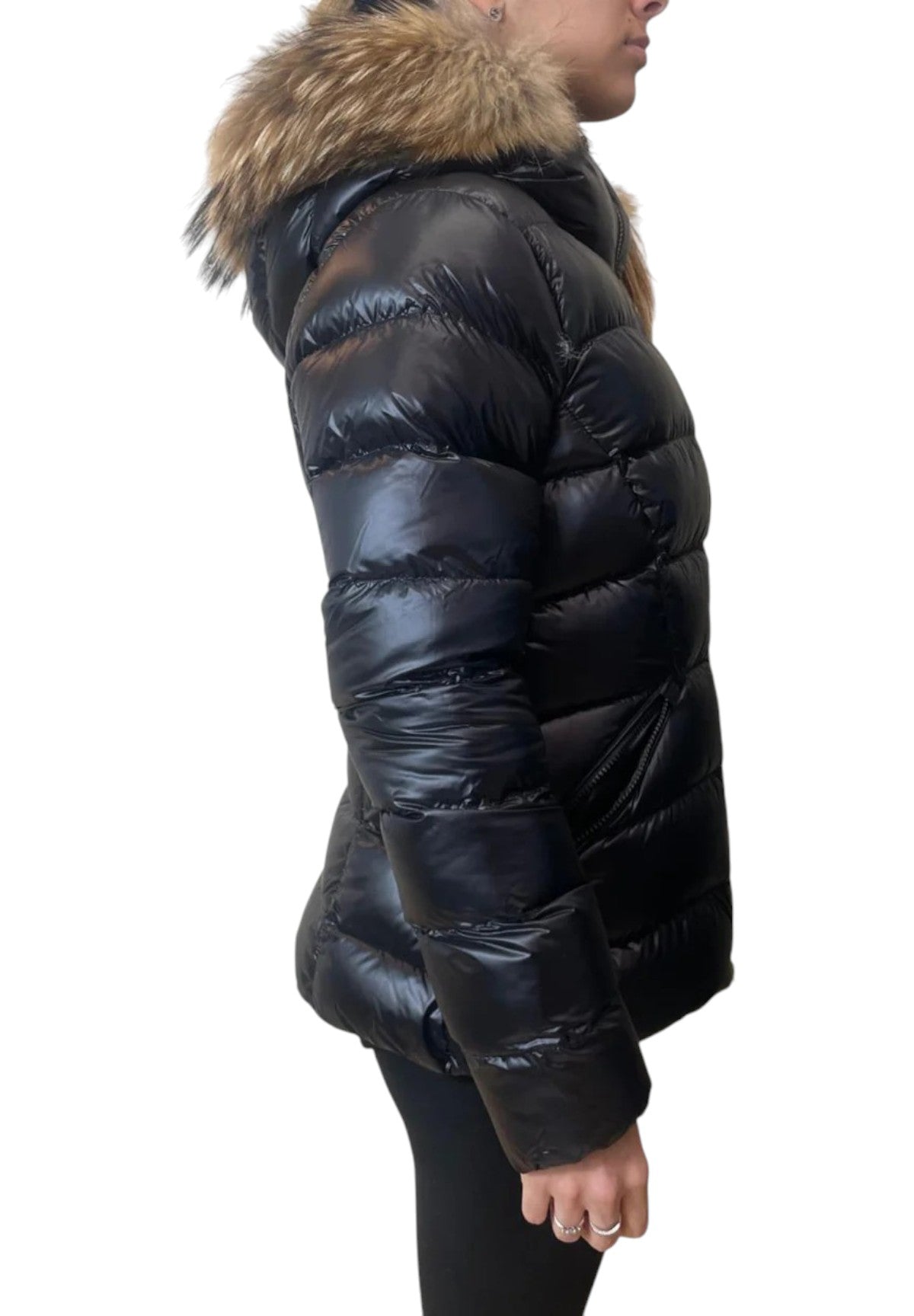 Piumino Pesante RANGI REAL FUR Jet Black