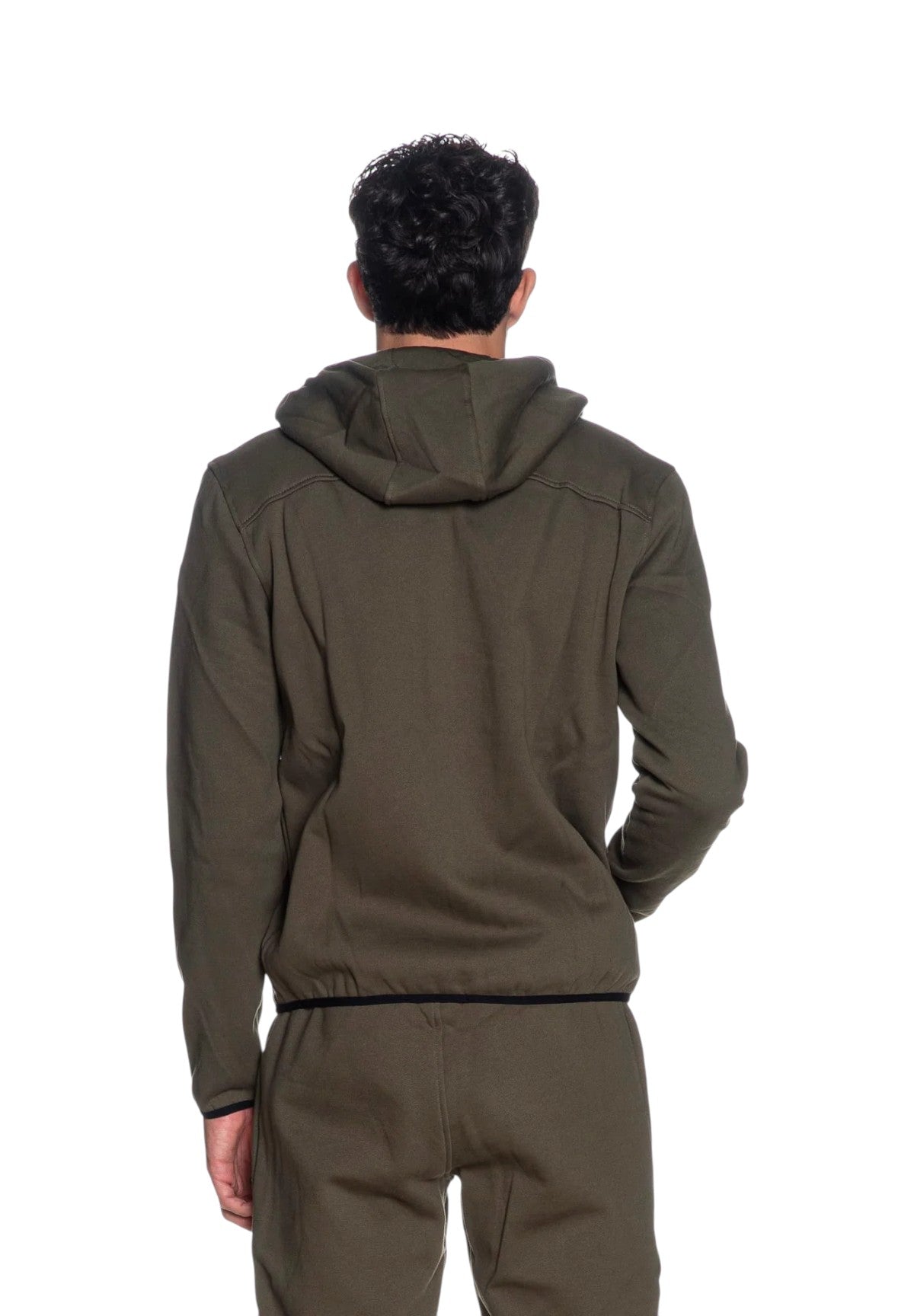 Felpa Full-Zip con Cappuccio YURI 3.0 Olive night