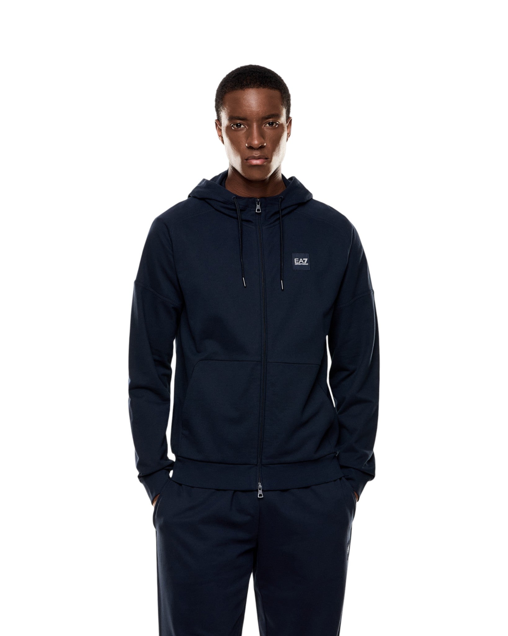 Felpa Pullover con Cappuccio 7M000904 Armani Blue