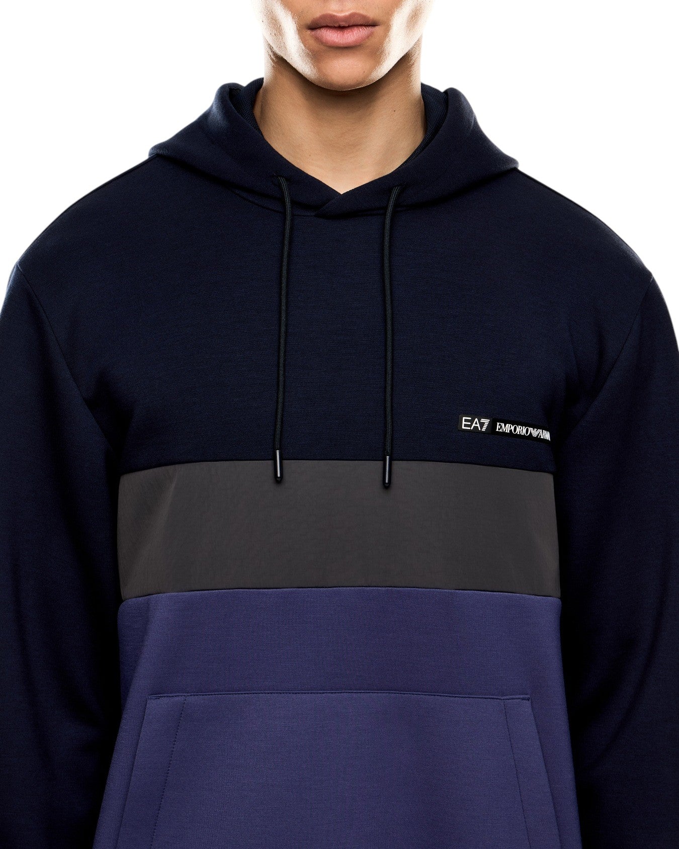 Felpa Pullover con Cappuccio 7M000937 Armani Blue