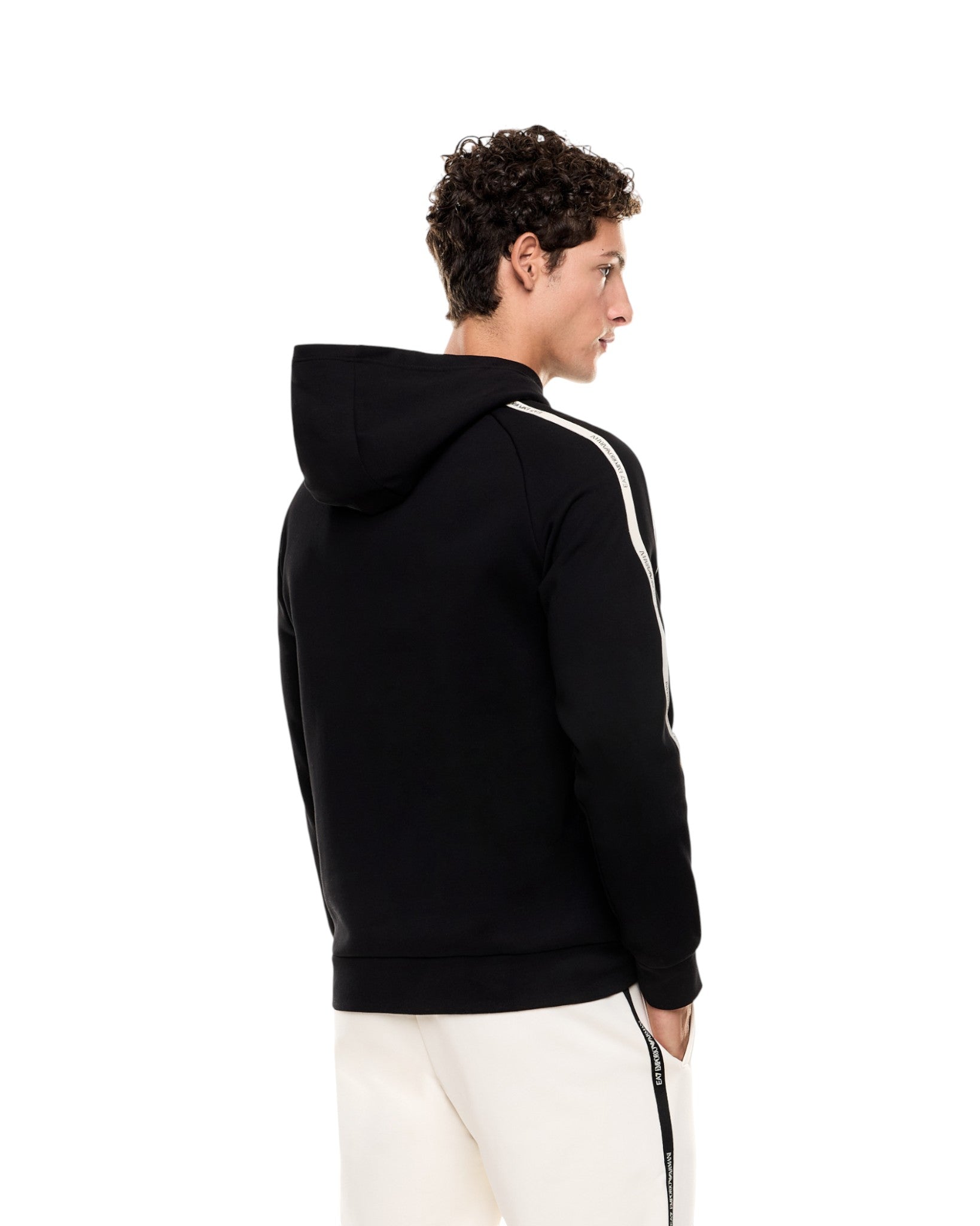 Felpa Pullover con Cappuccio 7M000972 Black