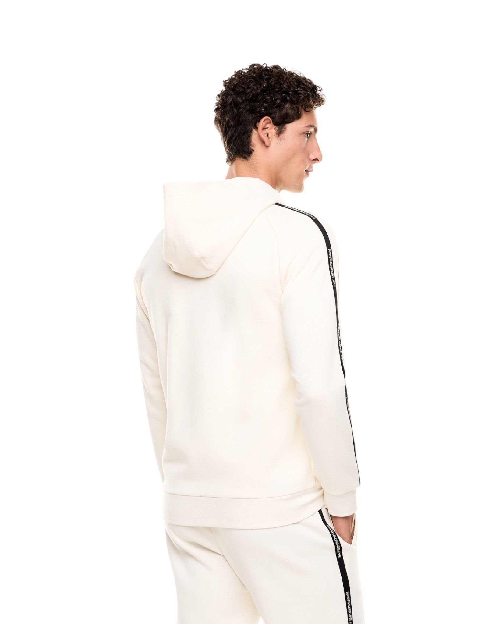 Felpa Full-Zip con Cappuccio 7M000973 Vanilla Ice