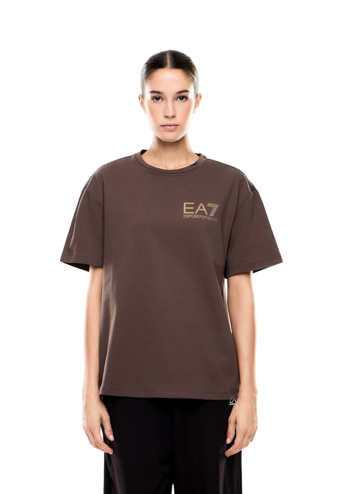 T-shirt a Maniche Corte 7W000725 Chocolate Brown