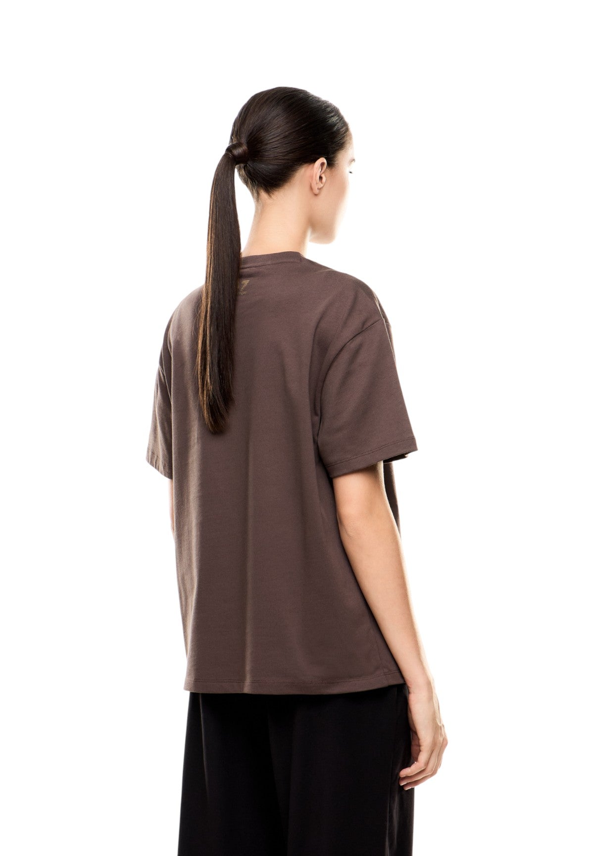 T-shirt a Maniche Corte 7W000725 Chocolate Brown